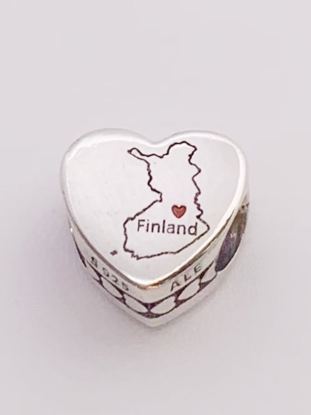 Pandora Finland Map I Love Finland Heart Charm